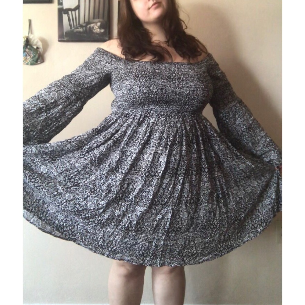 Sold!! Off Shoulder Black & White Torrid Dress